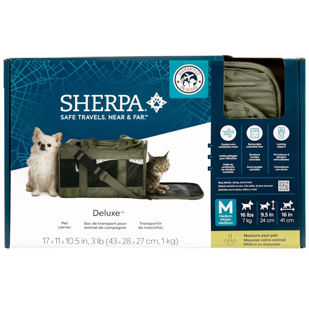 Sherpa Deluxe Guaranteed On Board Soft Sided Dog & Cat Carrier