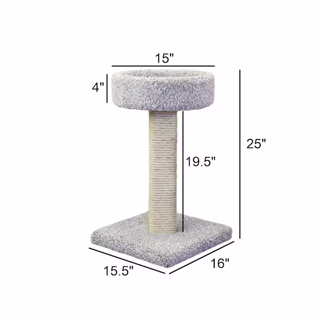 New Cat Condos Cat Scratching Post with Sleeping Perch, 25" H, Multi Color  | Petco