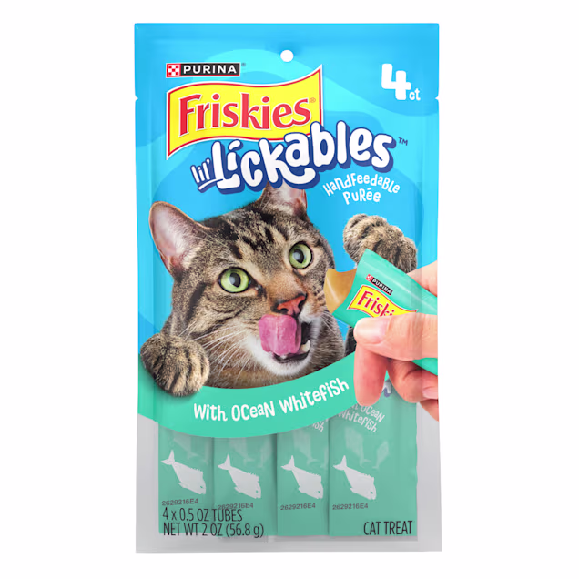 Purina Friskies lil' Lickables with Ocean Whitefish Lickable Cat Treats, 2 oz., Count of 4 - Carousel image #1