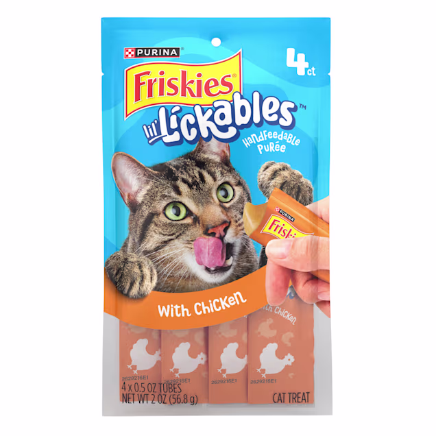 Purina Friskies lil' Lickables with Chicken Lickable Cat Treats, 2 oz., Count of 4 - Carousel image #1