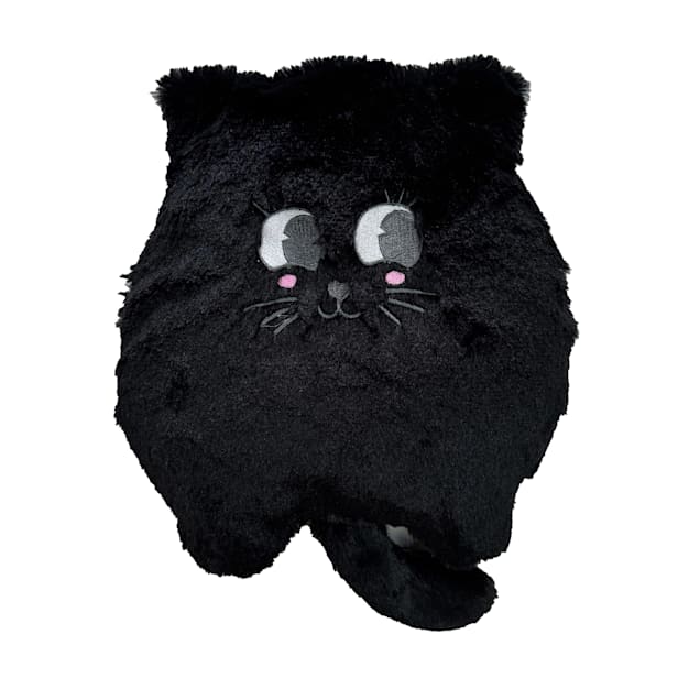 Bark-A-Boo Crinkle Stuffed Black Cat Dog Toy, Large - Carousel image #1