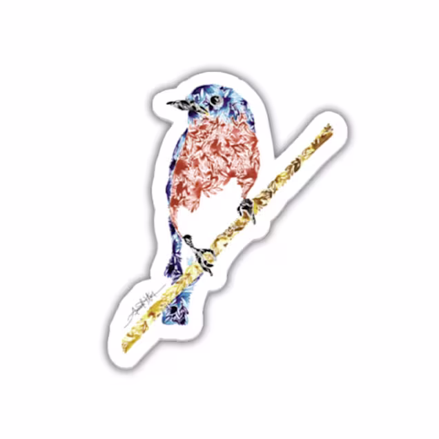 Amanda Klein Co. Bluebird Vinyl Sticker - Carousel image #1