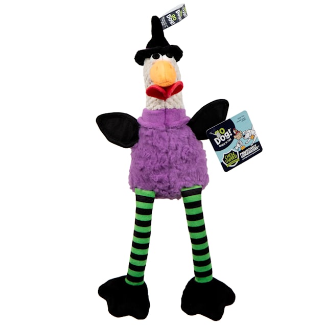 goDog Purple Chew Guard Technology Farm Friends Skinny Rooster