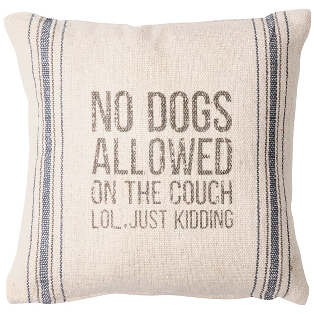 Primitives by Kathy Striped No Dogs Allowed Pillow - Carousel image #1