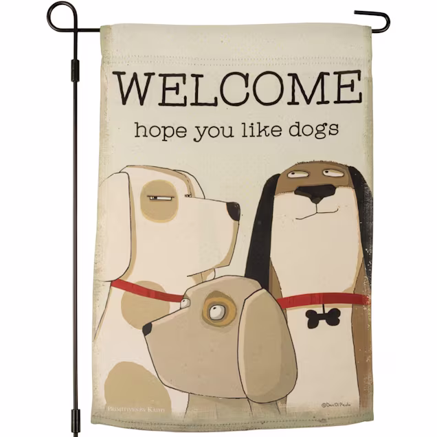 Primitives by Kathy Hope You Like Dogs Garden Flag - Carousel image #1