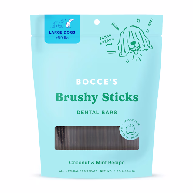 Bocce's Bakery Brushy Sticks for Dogs, Large, 16 oz. - Carousel image #1