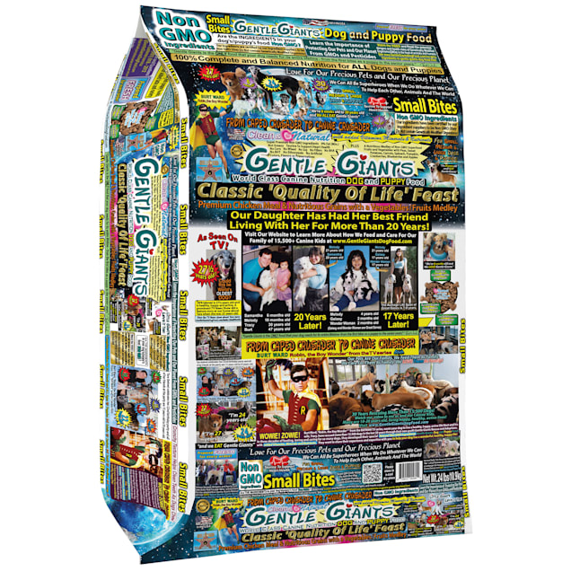 Gentle Giants Natural NON GMO Chicken Small Bites Dog Foods, 24 lbs. - Carousel image #1