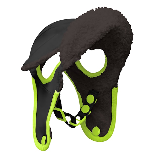 Canada Pooch Cool Factor Aviator Sherpa Dog Hat, Small, Black - Carousel image #1