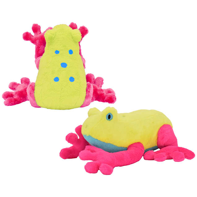 Multipet International Jumbo Bright Colored Frog Dog Toy Assorted