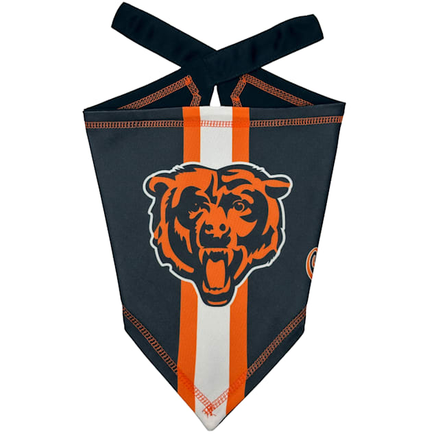 Pets First NFL Striped Tie-Around Dog Bandana, Chicago Bears, Small/Medium - Carousel image #1