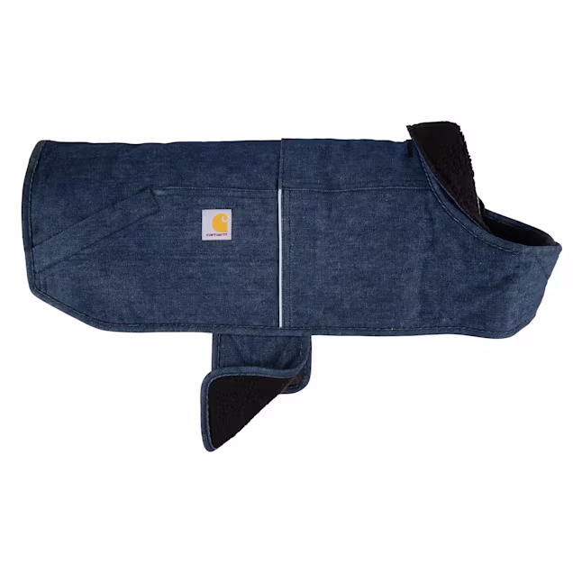 Carhartt Denim Insulated Dog Chore Coat, Canal, Small - Carousel image #1