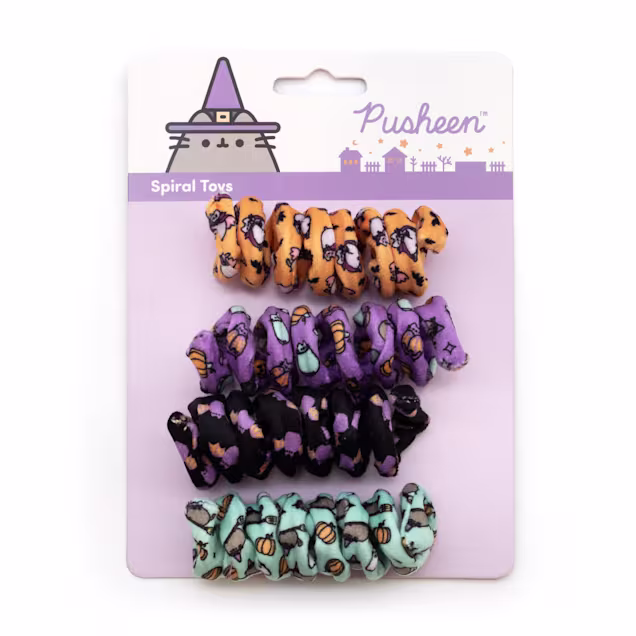 Pusheen Spiral Cat Toys, Small, Pack of 4 - Carousel image #1