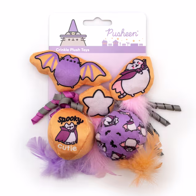 Pusheen Vampire Plush Cat Toys, Small, Pack of 5 - Carousel image #1