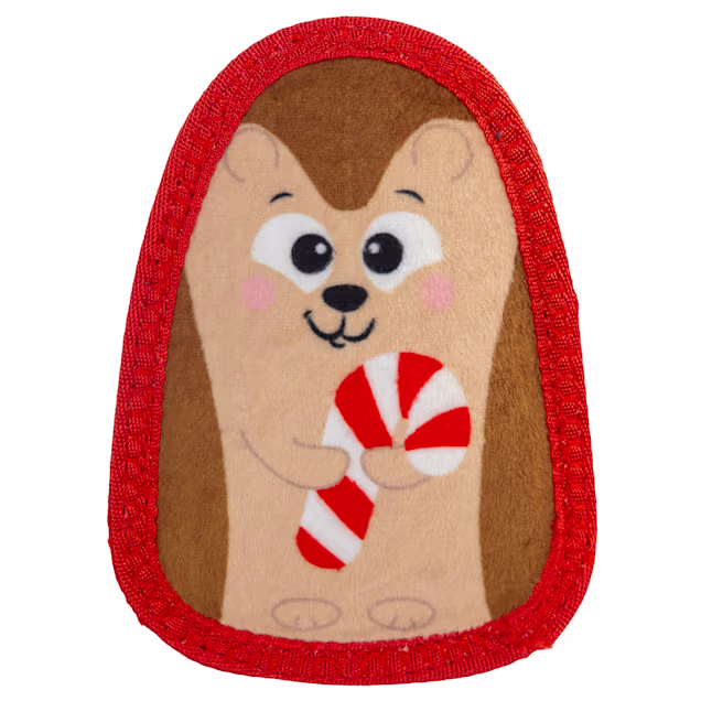 Outward Hound Brown Tough Skinz with Two Tough Layers, Hedgehog Durable Squeaky Dog Toy, Small - Carousel image #1