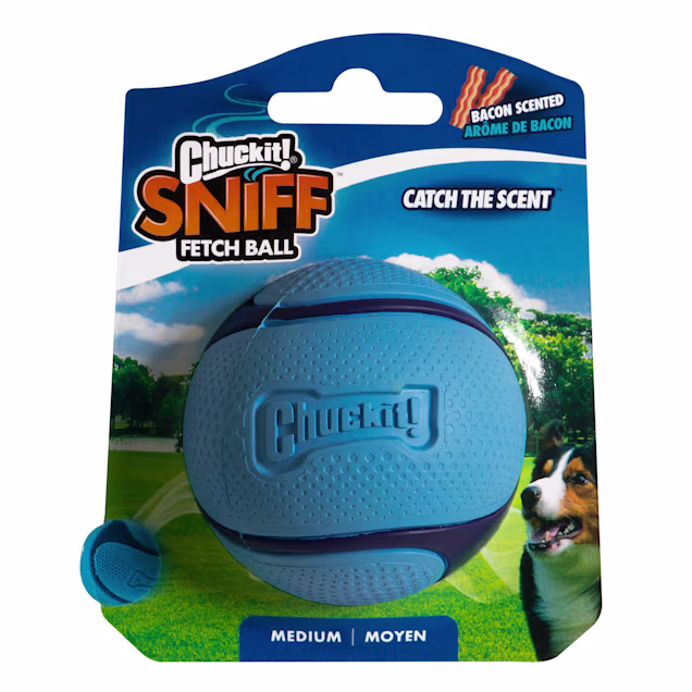 Chuckit! Bacon Sniff Fetch Ball Dog Toy, Medium - Carousel image #1