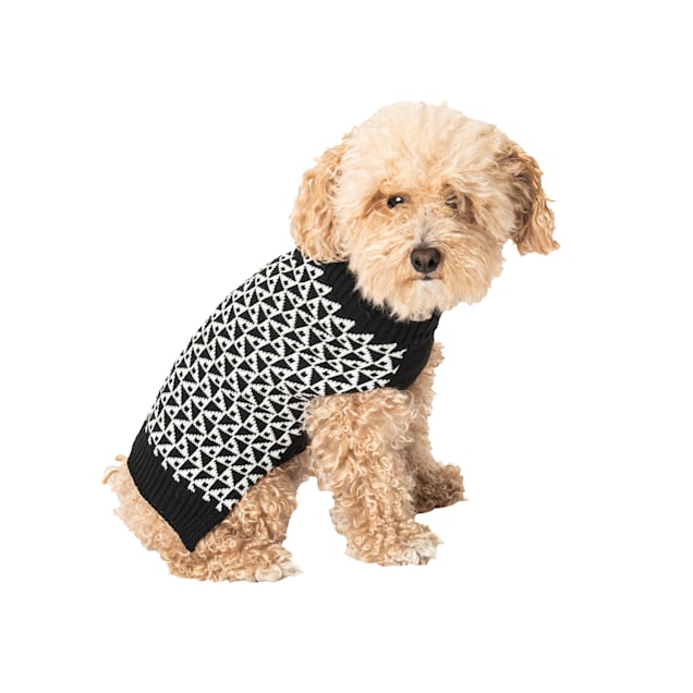 Pet Posse Heather Grey Plaid Sweater Dress for Dog, Small - Carousel image #1