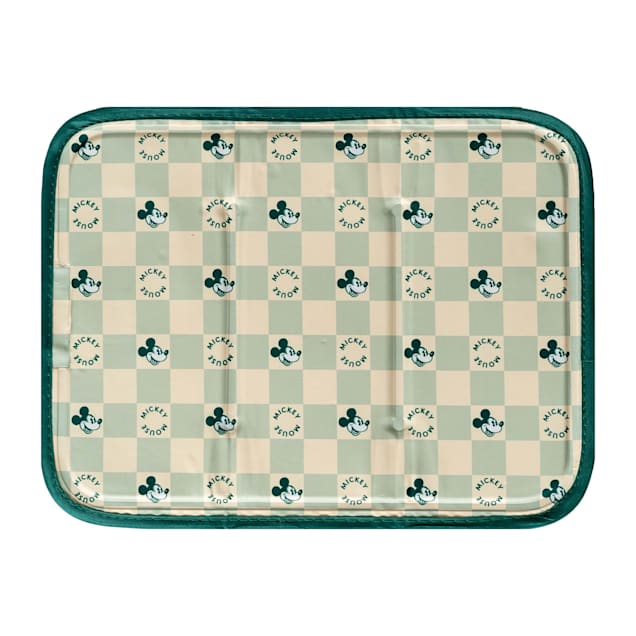 Green Pet Disney Mickey Mouse Cool Pet Pad, 11.8" L X 15.7" W, X-Small, Checkered Sage - Carousel image #1