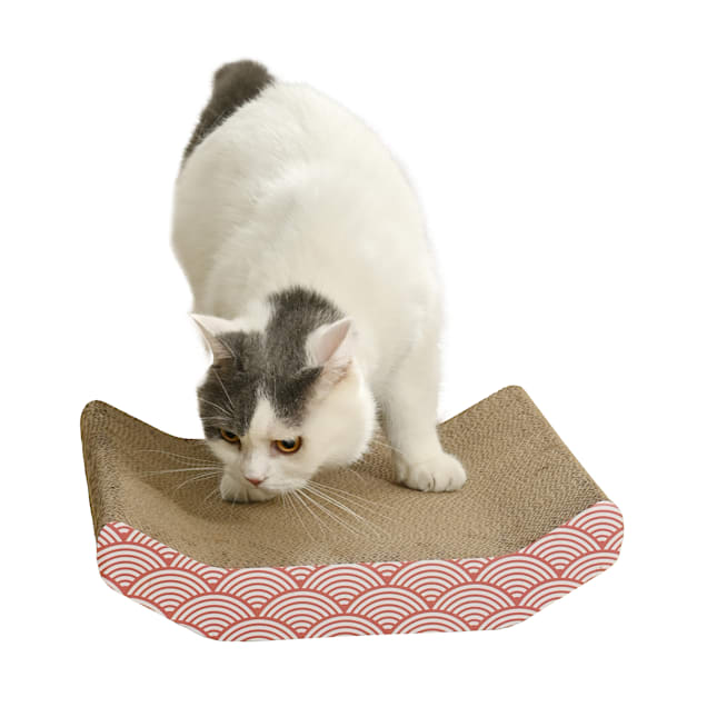 Max & Marlow Curved Corrugate Cat Scratch, 3" H - Carousel image #1