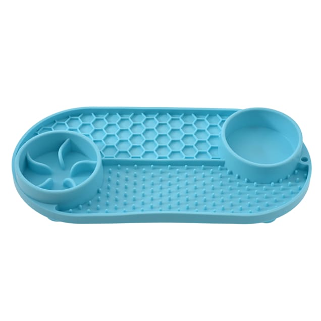 Max & Marlow Crate Travel Bowl Kit for Dogs, Blue, Medium - Carousel image #1