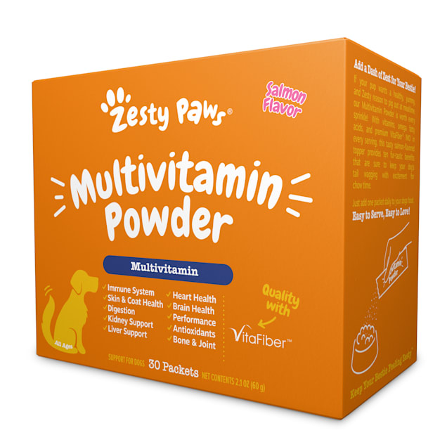 Zesty Paws Multivitamin Powder, Salmon for Dogs, 2.1 oz., Count of 30 - Carousel image #1