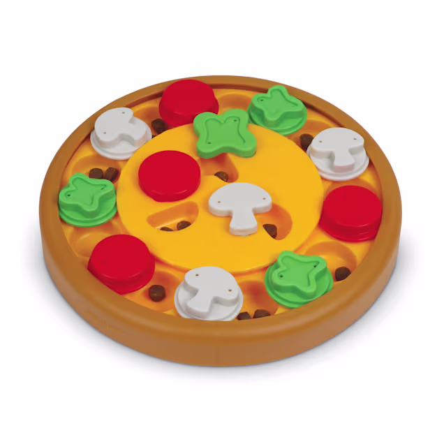 Brightkins Pizza Party Treat Puzzle Toy for Dogs, Medium - Carousel image #1