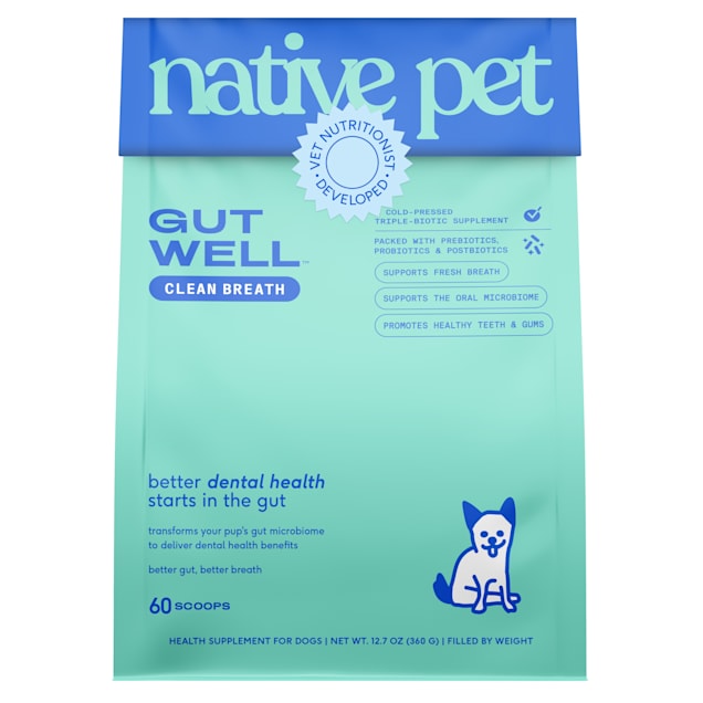 Native Pet GutWell Clean Breath Dental Health & Plaque Control Supplement for Dogs, 12.7 oz. - Carousel image #1