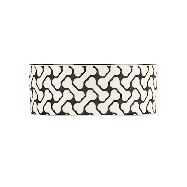 10 Strawberry Street Herring BONE Pattern Pet Dish, Small - Carousel image #1