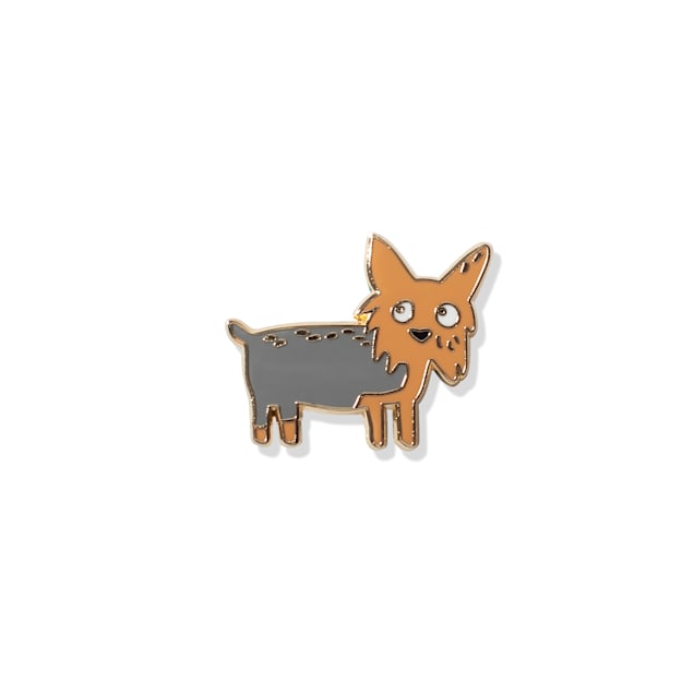 PetShop by Fringe Studio Weird Yorkie Enamel Pin - Carousel image #1