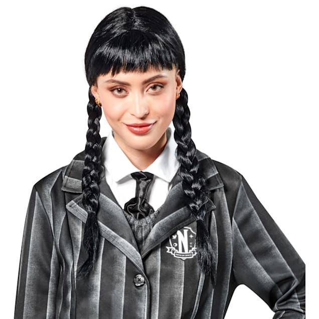 RUBIES Wednesday Addams Adult Wig, One Size Fits All - Carousel image #1