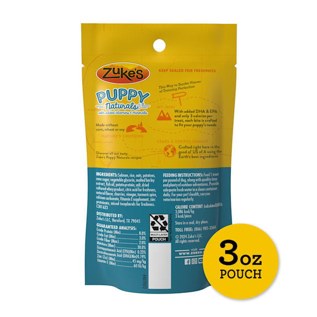 Zuke's Puppy Naturals Puppy Training made with Real Salmon Treats