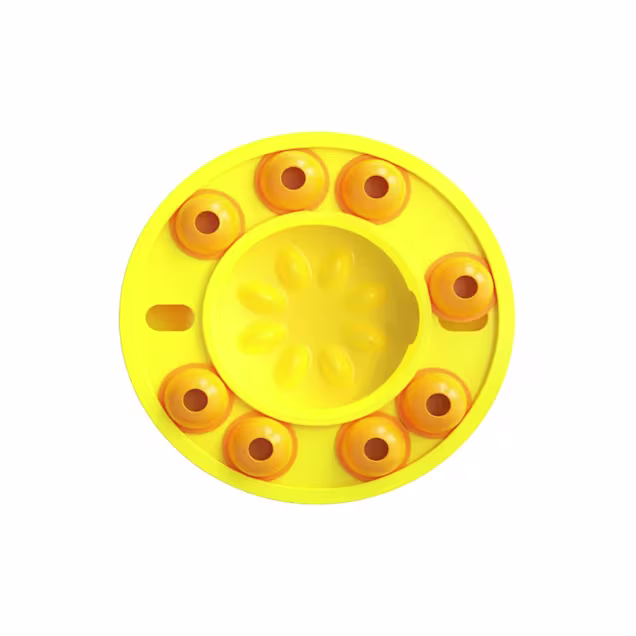 Piggy Poo and Crew Yellow Slow Feeder Puzzle Game, Medium - Carousel image #1