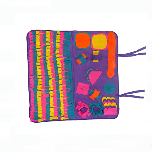 Piggy Poo and Crew Interactive Large Purple Snuffle Foraging Mat, 35" W X 35" L, Large - Carousel image #1