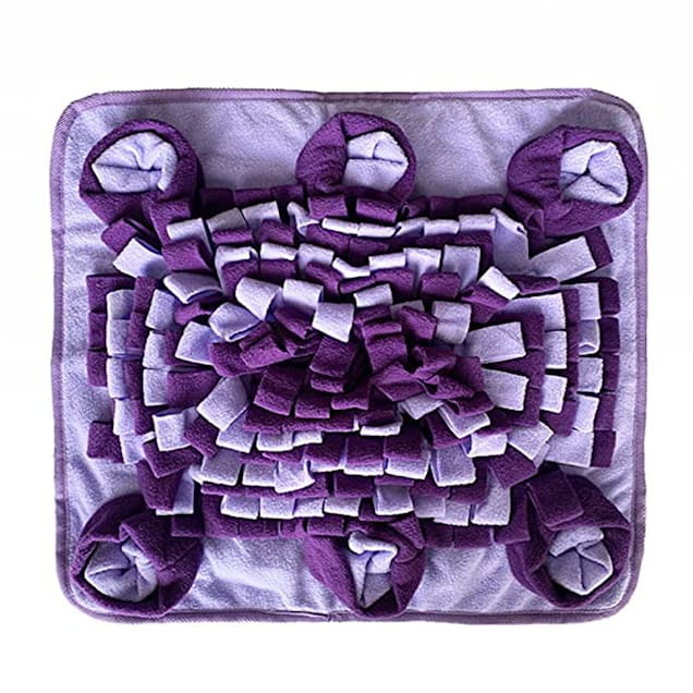 Piggy Poo and Crew Interactive Purple Bowl Snuffle Foraging Mat, 18" W X 20" L, Medium - Carousel image #1