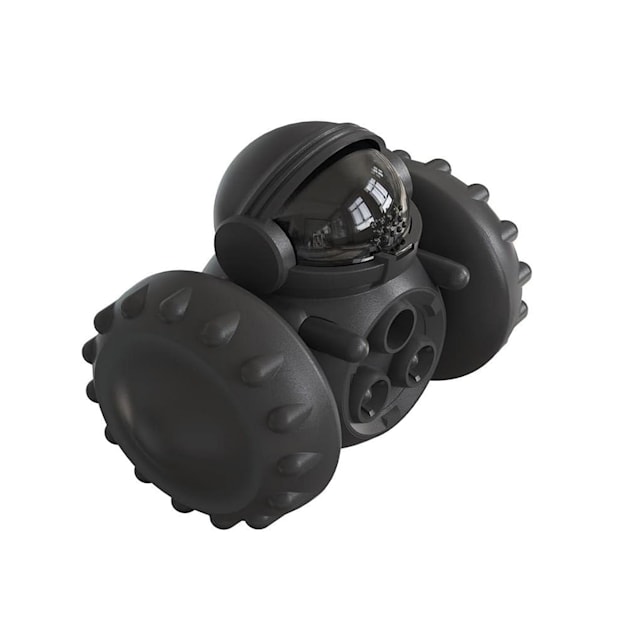 Piggy Poo and Crew Black Robot Treat-Dispensing Push Toy, 5" L X 4" W X 3" H - Carousel image #1