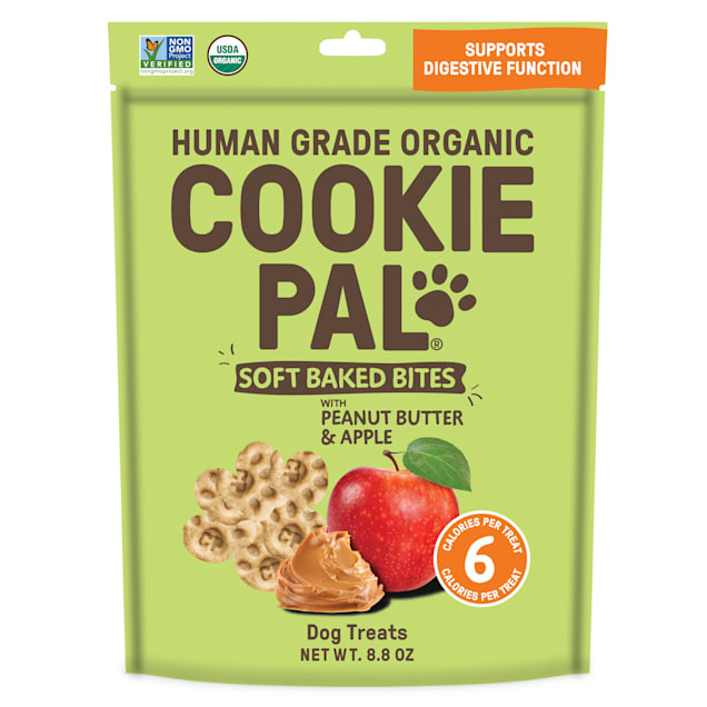 CookiePal Peanut Butter & Apple Soft Baked Human Grade and Organic Dog Treats, 8.8 oz. - Carousel image #1