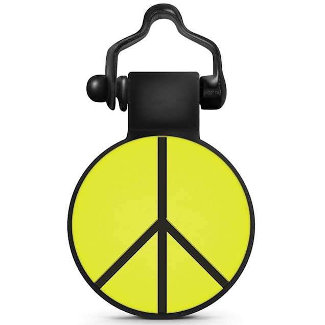 SiliDog Silent Personalized Peace Pet ID Tag for Dogs, Yellow | Petco