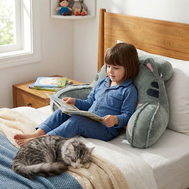 ベッド・クッション・ハウス The Original Cat's Trapeze :: 3-pillow Petco Plush Cat Backrest Pillow | Petco