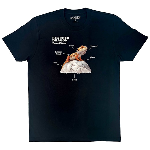 Zanden Bearded Dragon Graphic Adult T-Shirt, Small - Carousel image #1
