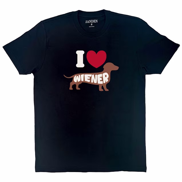 Zanden I Love Wiener Dogs Adult Unisex T-Shirt, Small - Carousel image #1