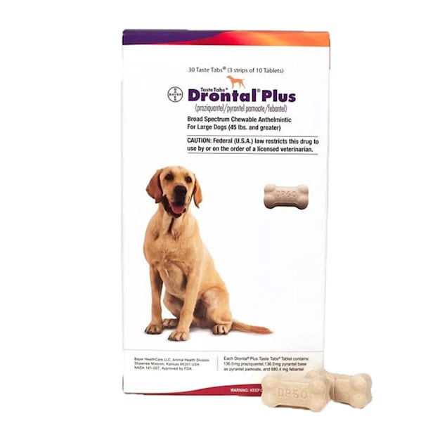 Drontal Plus for Large Dogs, 2 Tablets - Carousel image #1