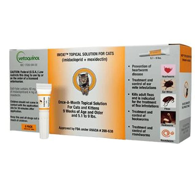 Imoxi TOPICAL SOLN for Cats (Generic) 5.1-9 lbs, 6 Count - Carousel image #1