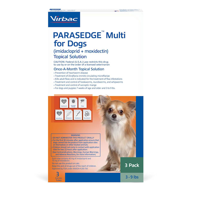 Parasedge Multi Topical Solution for Dogs 3-9 lbs, 3 Count - Carousel image #1