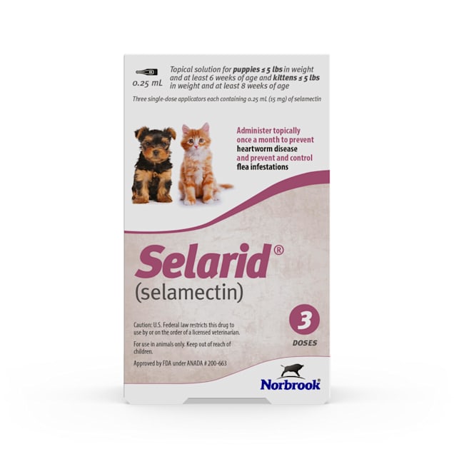 Selarid Puppy/Kitten Topical Solution (Generic) 0-5 lbs, 3 Count - Carousel image #1