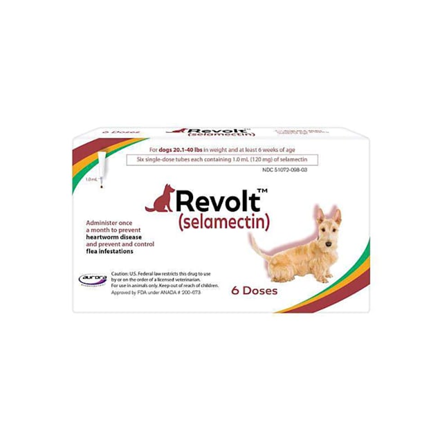 Revolt Canine Topical Solution for Dogs 20.1-40 lbs, 6 Count - Carousel image #1