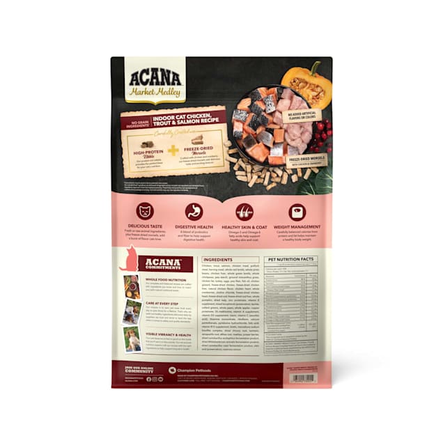 ACANA Market Medley Indoor Cat Chicken, Trout & Salmon with Freeze