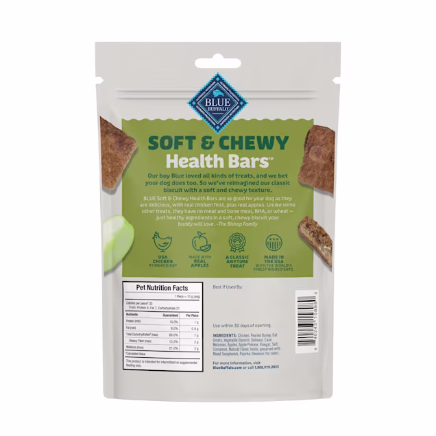 Blue Buffalo Health Bars Chicken and Apple Soft Chewy Dog Treats - 9oz
