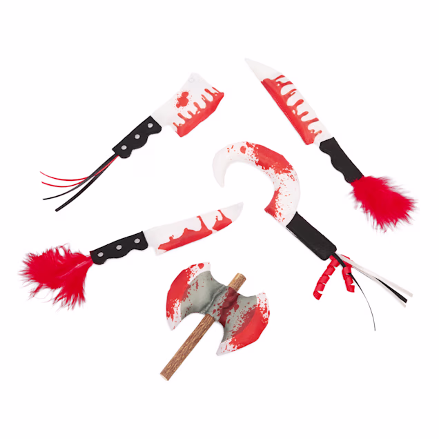 Petco Halloween Novelty Knives Cat Toy Set, Medium, Pack of 5 - Carousel image #1