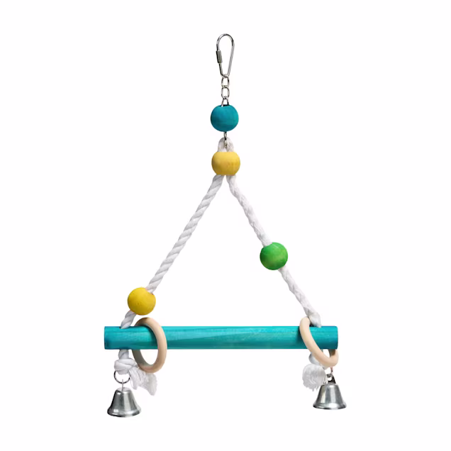 You & Me Bird Perch Swing with Bells, Medium - Carousel image #1