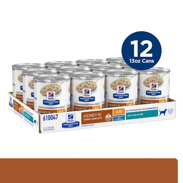 Hill's Prescription Diet k/d + Derm Complete Rice & Egg Entree Wet