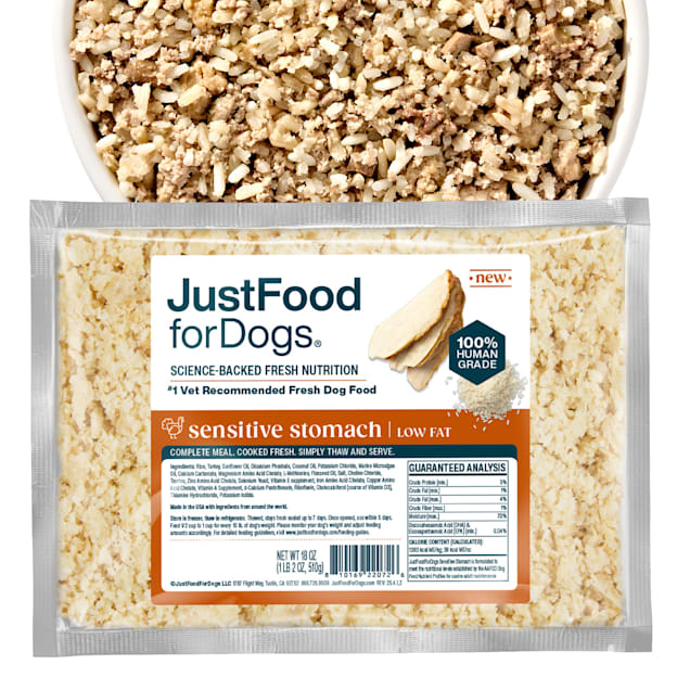 JustFoodForDogs Sensitive Stomach Dog Food, 72 oz. | Petco